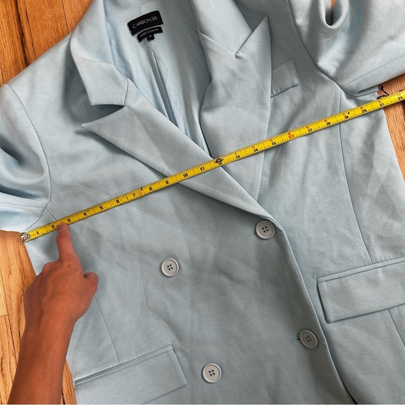 Carbon38 Oversized Blazer with Cuffs - Quiet Tide‎ blue medium women’s - Picture 9 of 12